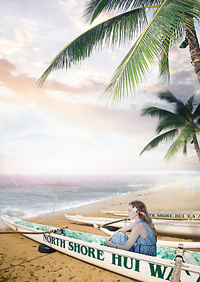 PSD 서양인 구름 편집 편집이미지 여자 여행 하늘 한명 앉기 20대 성인 해변 옆모습 여름휴가 바캉스 야자수 안식처 선박 성인여자한명만 이미지편집 자연요소 외국인 나무 1 바다 뷰포인트 수상교통 모션 휴가 휴식 사람 청년 여자한명만 성인여자만 파일형식 여름_계절