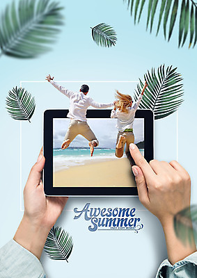 PSD 서양인 편집 편집이미지 손 커플 여자 남자 40대 여행 나뭇잎 성인 해변 뒷모습 신체부위 세명 여름 여름휴가 바캉스 태블릿 점프 터치 양손 보테니컬아트 이미지편집 외국인 계절 바다 뷰포인트 중년 잎 관계 모션 휴가 사람 전자제품 스마트기기 파일형식 여름_계절