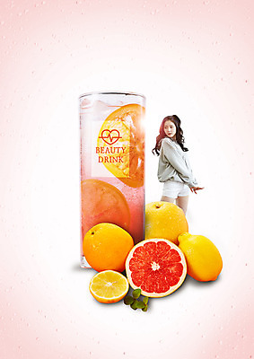 PSD 편집 편집이미지 여자 오렌지 과일 단면 건강 한명 20대 성인 컵 뷰티 한국인 오렌지주스 레몬 레몬주스 성인여자한명만 이미지편집 1 식기 사람 동양인 청년 과일주스 여자한명만 성인여자만 파일형식