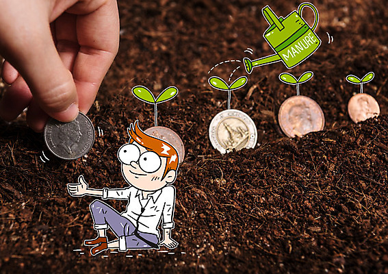 편집이미지 손 남자 포토일러 두명 신체부위 새싹 동전 흙 물뿌리개 비즈니스맨 물주기 나무가꾸기 이미지편집 AI파일 식물 돈 비즈니스 모션 사람 직장인 파일형식 벡터