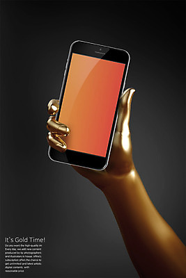 PSD 편집 편집이미지 손 들기 신체부위 스마트폰 스마트기기 3D 금색 황금 디지털합성 목업 편집소스 금손 편집3D 컬러 모션 사람 전자제품 핸드폰 신조어 파일형식
