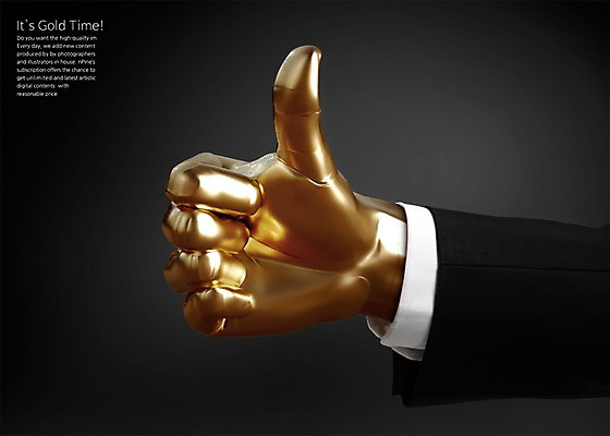 PSD 편집 편집이미지 손 비즈니스 신체부위 3D 엄지손가락 금색 최고 황금 디지털합성 편집소스 금손 편집3D 컬러 손가락 사람 신조어 파일형식