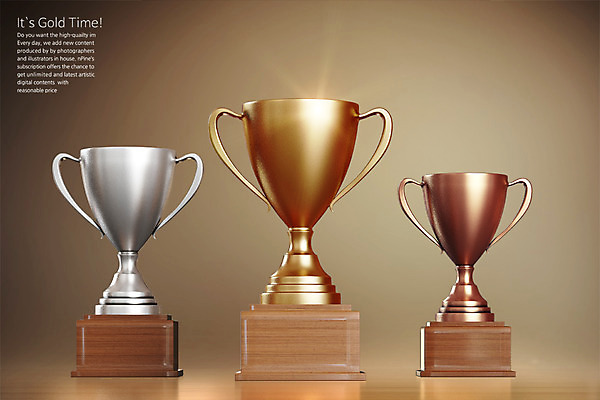 PSD 편집 편집이미지 사람없음 3D 금색 우승 황금 트로피 디지털합성 오브젝트 금은동 편집소스 편집3D 컬러 최고 상_우승 파일형식