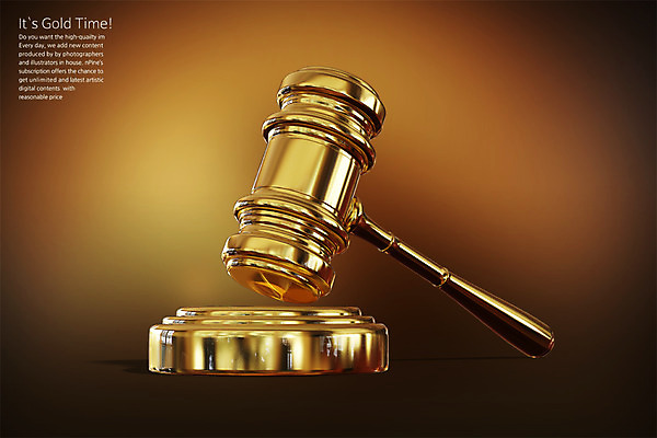 PSD 편집 편집이미지 사람없음 3D 금색 황금 디지털합성 오브젝트 의사봉 판결 편집소스 편집3D 컬러 파일형식