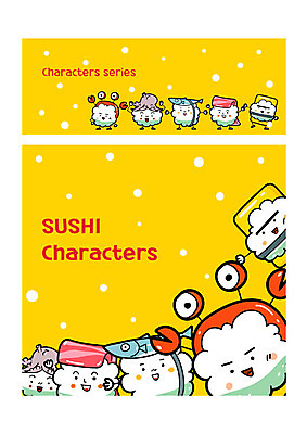 캐릭터 음식 일러스트 사람없음 세트 귀여움 초밥 꽃게 생선초밥 음식캐릭터 문어 계란초밥 일러캐릭터 AI파일 컨셉 연체동물 수중동물 게 일본음식 파일형식 벡터