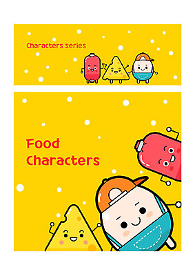 캐릭터 음식 일러스트 치즈 사람없음 세트 귀여움 계란 음식캐릭터 비엔나소시지 일러캐릭터 AI파일 컨셉 유제품 알 소시지 파일형식 벡터