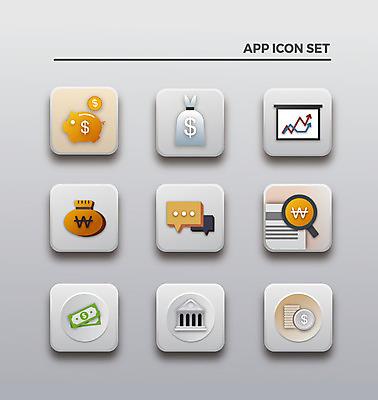아이콘 말풍선 지폐 돈 그래프 사람없음 금융 세트 돼지저금통 메시지 어플리케이션 주식 검색 은행 상승 웹아이콘 앱아이콘 금융의날 2D아이콘 AI파일 컨셉 경제 저금통 재산 파일형식 벡터 법정기념일