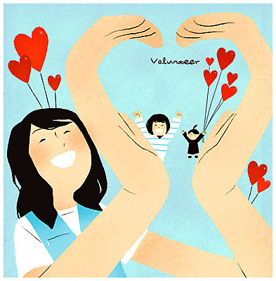 전신 PSD 여자 남자 어린이 일러스트 사랑 서기 웃음 들기 상반신 성인 세명 하트 봉사 자원봉사자 풍선 손하트 국내일러스트 모양 감정 모션 표정 사람 손짓 도움 파일형식