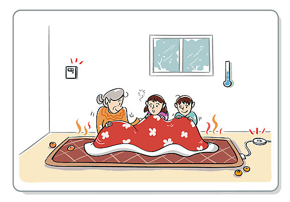 여자 노년 남자 어린이 일러스트 실내 상반신 세명 이불 추위 자연재해 난방 온도 보일러 전기장판 국내일러스트 AI파일 침구 사람 성인 내부 재해 장판 파일형식 벡터