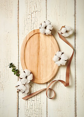 포토 JPG 스튜디오촬영 접시 꽃 리본 백그라운드 프레임 실내 사람없음 하이앵글 목화꽃 목화솜 라그라스 국내포토 식물 식기 뷰포인트 내부 솜 파일형식