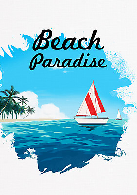 PSD 영어 바다 일러스트 캘리그라피 수채화 사람없음 여름 야자수 돛단배 감성 필기체 선박 레터링 국내일러스트 나무 문자 계절 컨셉 수상교통 배_교통 파일형식