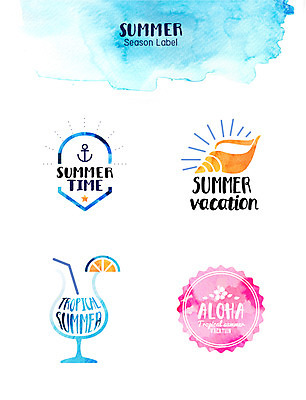 꽃 일러스트 사람없음 여름 세트 라벨 칵테일 소라 닻 아로하 히비스커스 국내일러스트 AI파일 식물 계절 어패류 프레임 주류 파일형식 벡터