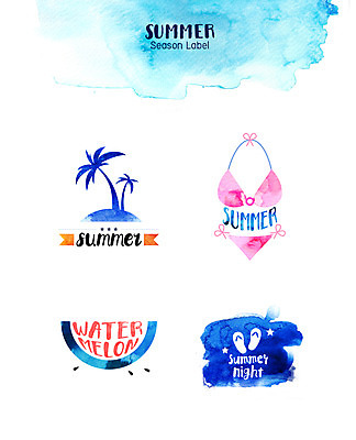 수영복 일러스트 여름음식 수박 사람없음 여름 세트 비키니 야자수 라벨 쪼리 제철음식 제철과일 국내일러스트 AI파일 나무 옷 계절 음식 과일 프레임 샌들 제철 파일형식 벡터 여름_계절