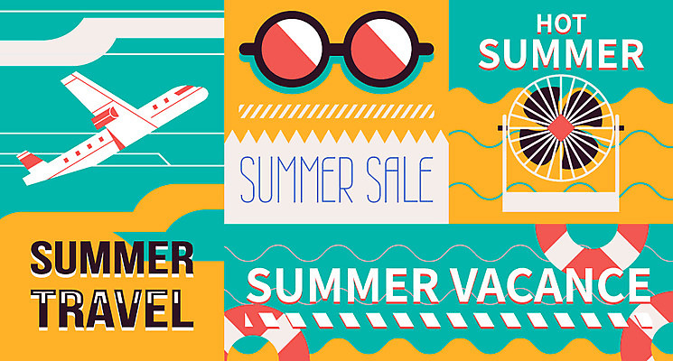 여행 일러스트 비행기 여름방학 사람없음 여름 세트 선글라스 라벨 세일 선풍기 튜브 국내일러스트 AI파일 계절 안경 항공교통 방학 대중교통 프레임 가전제품 파일형식 벡터 여름_계절