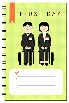 전신 PSD 여자 남자 일러스트 회사 프레임 앉기 성인 두명 직장인 비즈니스맨 비즈니스우먼 신입사원 면접 신입 입사 체크리스트 프레임일러스트 국내일러스트 직업 비즈니스 모션 사람 파일형식