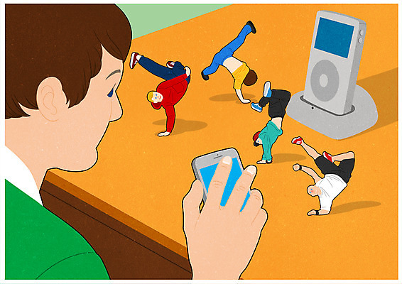 전신 PSD 남자 포스터 음악 일러스트 청소년 힙합 여러명 상반신 성인 스마트폰 춤 MP3 비보이 거치대 소인국 국내일러스트 다수 문화예술 사람 전자제품 핸드폰 스마트기기 파일형식