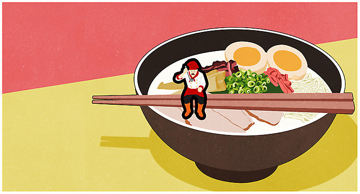 전신 PSD 남자 포스터 일러스트 젓가락 한명 앉기 성인 요리사 라멘 라면 간보기 소인국 국내일러스트 직업 1 음식 모션 수저 사람 면류 일본음식 파일형식