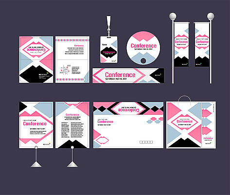 도형 템플릿 배너템플릿 분홍색 이벤트 사람없음 세트 쇼핑백 현수막 전단 엽서 초대장 패키지 사원증 박람회 손부채 기업홍보 소봉투 행사세트 행사템플릿 AI파일 배너 컬러 가방 비즈니스 편지봉투 카드_감사 편지 홍보물 파일형식 벡터