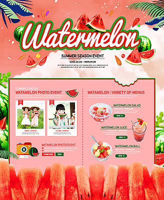 PSD 템플릿 여자 어린이 웹템플릿 여름음식 수박 이벤트페이지 이벤트 세명 여름 한국인 수박화채 소녀만 제철음식 제철과일 이미지템플릿 계절 음식 과일 사람 동양인 페이지 제철 화채 여자만 어린이만 파일형식 여름_계절