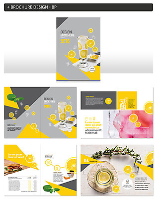 템플릿 ZIP 샌드위치 팜플렛 사람없음 레몬 레모네이드 인디자인 INDD 이미지템플릿 음식 과일 에이드 파일형식