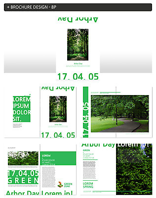 나무 템플릿 ZIP 팜플렛 사람없음 초록색 숲 식목일 인디자인 INDD 이미지템플릿 식물 기념일 컬러 파일형식