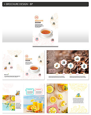 템플릿 ZIP 오렌지 팜플렛 사람없음 원두 오렌지주스 레몬 인디자인 INDD 자몽티 과일차 이미지템플릿 커피 과일 차_음료 과일주스 파일형식
