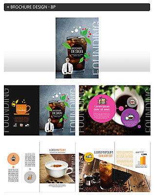 템플릿 남자 ZIP 커피 팜플렛 성인 두명 30대 한국인 원두 아이스커피 성인남자만 인디자인 INDD 이미지템플릿 음료 사람 동양인 장년 남자만 성인만 파일형식