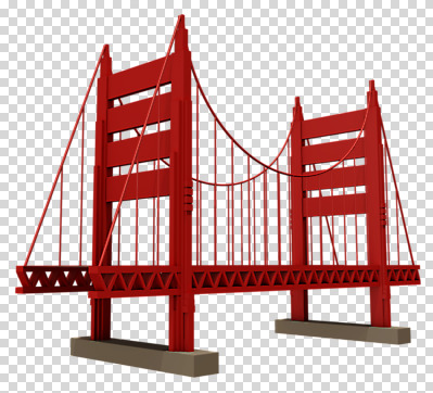 편집 편집이미지 건축물 사람없음 빨간색 3D소스 3D 입체 디지털합성 PNG 금문교 랜드마크 현수교 가교 목업 로우폴리 편집소스 건축 컬러 미국 다리_건축물 파일형식