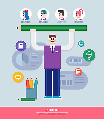 전신 학생 여자 교육 남자 교복 일러스트 전구 청소년 그래프 들기 여러명 상반신 연필 인포그래픽 연필꽂이 국내일러스트 AI파일 옷 다수 모션 문구용품 학용품 사람 필기구 파일형식 벡터