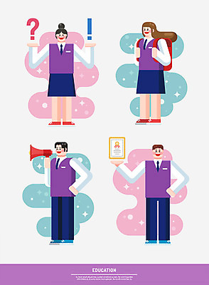전신 학생 여자 교육 남자 교복 가방 일러스트 청소년 서기 여러명 확성기 외침 인포그래픽 물음표 느낌표 상패 국내일러스트 AI파일 기호 잡화 옷 다수 모션 사람 소리 상_우승 파일형식 벡터