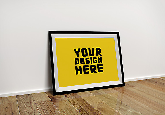 PSD 편집 편집이미지 포스터 액자 사각프레임 프레임 사람없음 3D 디지털합성 나무바닥 합성 목업 편집3D 바닥 사각형 파일형식