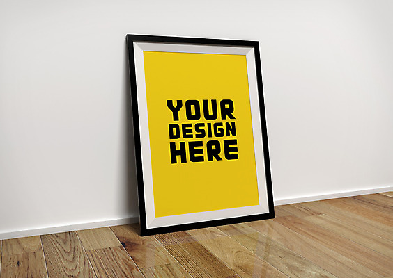 PSD 편집 편집이미지 포스터 액자 사각프레임 프레임 사람없음 3D 디지털합성 나무바닥 합성 목업 편집3D 바닥 사각형 파일형식