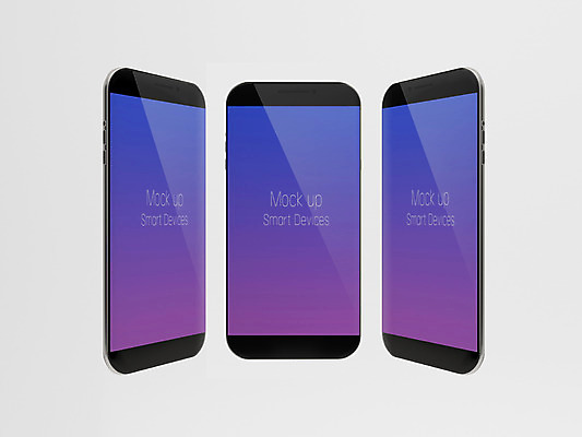 PSD 편집 편집이미지 사람없음 스마트폰 스마트기기 3D 스크린 웹 세개 스마트 디지털합성 목업 편집3D 컨셉 인터넷 3 전자제품 핸드폰 파일형식