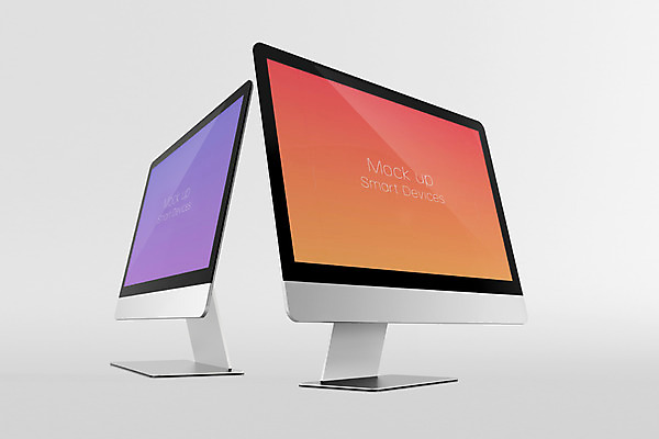 PSD 편집 편집이미지 사람없음 스마트기기 컴퓨터 3D 스크린 모니터 웹 두개 스마트 디지털합성 목업 편집3D 컨셉 2 인터넷 전자제품 파일형식