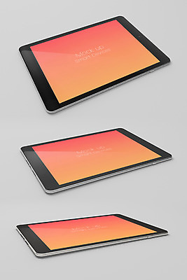 PSD 편집 편집이미지 사람없음 스마트기기 태블릿 3D 스크린 웹 세개 스마트 디지털합성 목업 편집3D 컨셉 인터넷 3 전자제품 파일형식