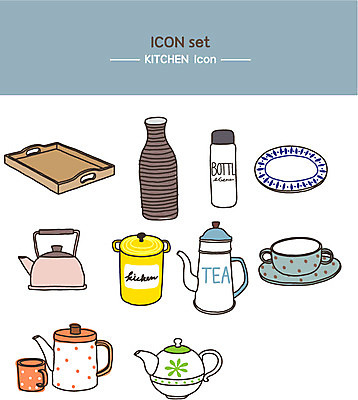 아이콘 그릇 접시 주전자 주방용품 쟁반 사람없음 컵 용기 병 찻잔 라인아이콘 텀블러 2D아이콘 AI파일 식기 생활용품 잔 파일형식 벡터