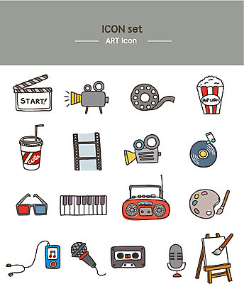 아이콘 커피 음료 사람없음 카메라 카세트테이프 팔레트 극장 필름 라인아이콘 마이크 이젤 테이프 팝콘 영사기 멀티미디어 3D안경 카세트플레이어 2D아이콘 AI파일 안경 음향기기 문구용품 전자제품 미술도구 플레이어 파일형식 벡터