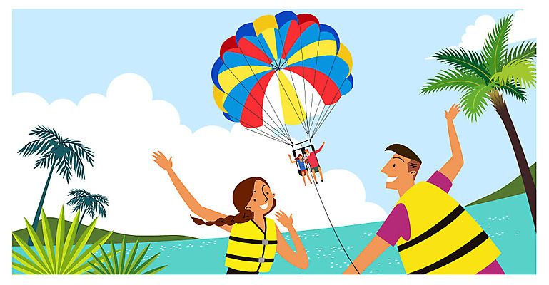 전신 구름 커플 여자 남자 행복 바다 해외여행 여행 일러스트 하늘 휴가 서기 여러명 상반신 성인 관광지 친구 야자수 여행객 동남아시아 즐거움 휴양지 힐링 구명조끼 동남아여행 패러세일링 국내일러스트 AI파일 자연요소 나무 해외 감정 아시아 다수 관계 모션 사람 레포츠 장소 구조용품 파일형식 벡터