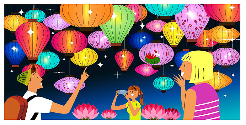 여자 남자 행복 해외여행 여행 일러스트 휴가 연꽃 서기 상반신 성인 야외 세명 관광지 여행객 카메라 동남아시아 등불 야간 즐거움 힐링 동남아여행 등축제 국내일러스트 AI파일 자연요소 해외 꽃 감정 아시아 모션 조명 사람 전자제품 축제 파일형식 벡터