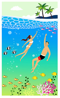 전신 구름 여자 남자 행복 바다 해외여행 여행 일러스트 휴가 어류 성인 두명 관광지 야자수 여행객 바닷속 수영 동남아시아 해조류 산호 열대어 즐거움 힐링 동남아여행 국내일러스트 AI파일 자연요소 나무 해외 감정 아시아 사람 수중 수중동물 수상스포츠 해양식물 자포동물 파일형식 벡터