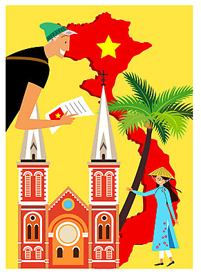 전신 여자 남자 행복 해외여행 여행 지도 일러스트 휴가 서기 상반신 성인 두명 건물 관광지 야자수 여행객 동남아시아 국기 전통의상 즐거움 힐링 베트남 동남아여행 아오자이 국내일러스트 AI파일 나무 전통 해외 건축물 감정 아시아 모션 사람 파일형식 벡터