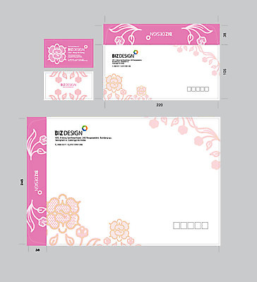 템플릿 꽃 분홍색 꽃무늬 명함 명함템플릿 서류봉투 편지봉투 사람없음 세트 패키지 봉투템플릿 우편봉투 비즈디자인 봉투디자인 이미지템플릿 AI파일 식물 컬러 무늬 봉투 편지 우편물 파일형식 벡터
