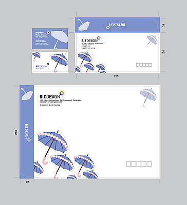 템플릿 우산 명함 명함템플릿 서류봉투 편지봉투 사람없음 파란색 세트 양산 패키지 봉투템플릿 우편봉투 비즈디자인 봉투디자인 이미지템플릿 AI파일 컬러 봉투 편지 우편물 파일형식 벡터
