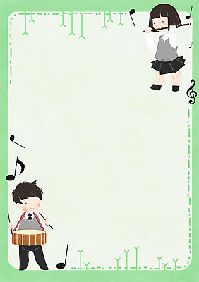 전신 PSD 학생 여자 교육 남자 악기 음악 연주 음표 일러스트 학교 청소년 수업 프레임 두명 스쿨라이프 새싹 피리 작은북 프레임일러스트 국내일러스트 식물 라이프스타일 기호 문화예술 사람 목관악기 북 파일형식