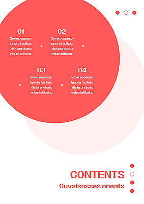 템플릿 내지 분홍색 사람없음 빨간색 원형 프레젠테이션 문서템플릿 서식 레이아웃 문서 제안서 겹침 목차 이미지템플릿 AI파일 도형 컬러 파일형식 벡터