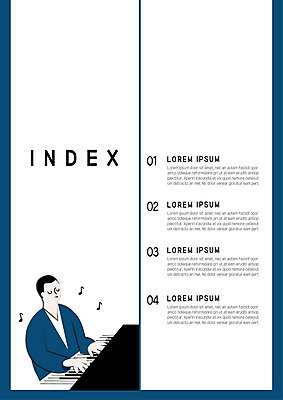 템플릿 남자 내지 악기 연주 한명 건반 피아노 프레젠테이션 문서템플릿 서식 레이아웃 문서 제안서 피아니스트 목차 이미지템플릿 AI파일 1 음악 사람 연주자 건반악기 파일형식 벡터