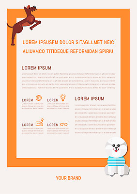 동물 템플릿 내지 두마리 프레임 사람없음 반려동물 강아지 프레젠테이션 문서템플릿 서식 레이아웃 문서 제안서 반려 이미지템플릿 AI파일 2 개 파일형식 벡터