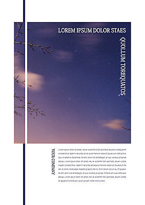 템플릿 표지 밤하늘 사람없음 사각형 나뭇가지 프레젠테이션 문서템플릿 서식 레이아웃 문서 제안서 이미지템플릿 AI파일 도형 나무 하늘 야간 파일형식 벡터