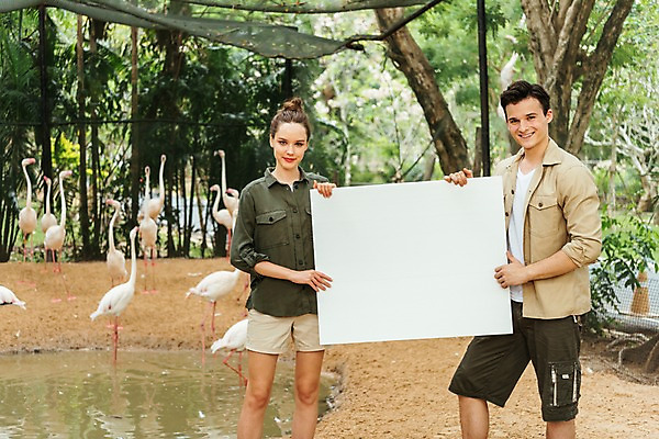 포토 JPG 주간 서양인 직업 배너 공원 여자 남자 파타야 태국 사각프레임 동물원 서기 들기 상반신 20대 성인 야외 두명 앞모습 아웃포커스 플라밍고 사육사 국내포토 자연요소 외국인 공공시설 아시아 뷰포인트 모션 조류 프레임 촬영기법 사람 청년 사각형 파일형식