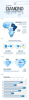 지도 일러스트 그래프 사람없음 파란색 인포그래픽 막대그래프 다이아몬드 다이아몬드반지 국내일러스트 AI파일 컬러 반지 보석 파일형식 벡터